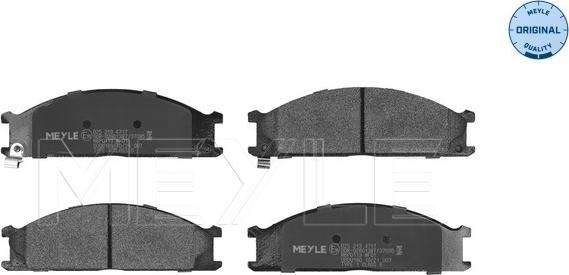 Meyle 025 213 4717 - Комплект спирачно феродо, дискови спирачки vvparts.bg