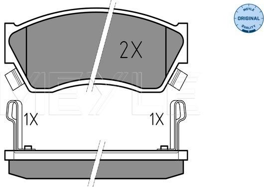 Meyle 025 213 3314/W - Комплект спирачно феродо, дискови спирачки vvparts.bg