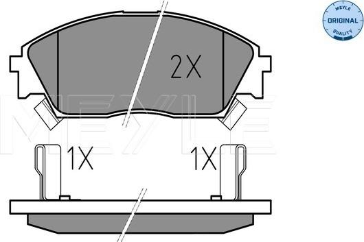 Meyle 025 213 2215/W - Комплект спирачно феродо, дискови спирачки vvparts.bg