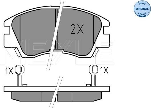 Meyle 025 213 7316/W - Комплект спирачно феродо, дискови спирачки vvparts.bg