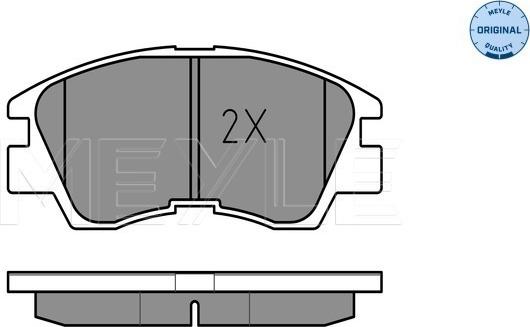 Meyle 025 213 7316/W - Комплект спирачно феродо, дискови спирачки vvparts.bg