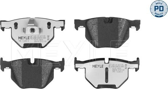 Meyle 025 212 8217/PD - Комплект спирачно феродо, дискови спирачки vvparts.bg