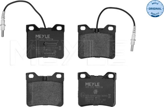 Meyle 025 212 7817/W - Комплект спирачно феродо, дискови спирачки vvparts.bg