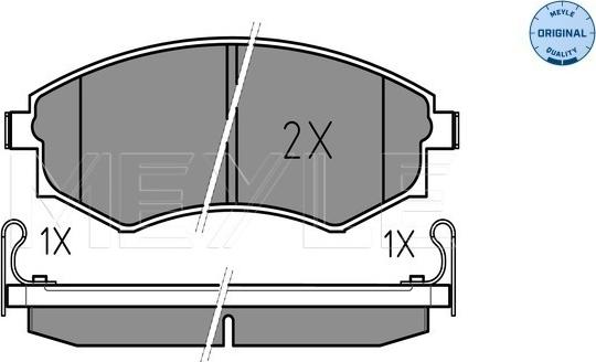 Meyle 025 217 2517/W - Комплект спирачно феродо, дискови спирачки vvparts.bg