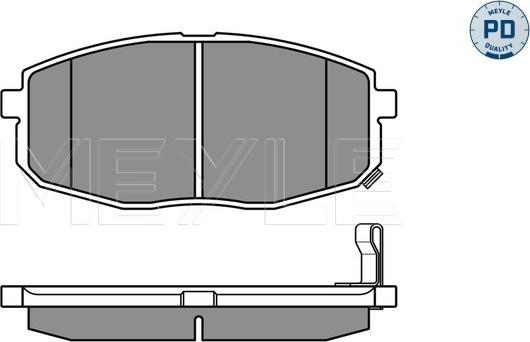 Meyle 025 239 6617/PD - Комплект спирачно феродо, дискови спирачки vvparts.bg