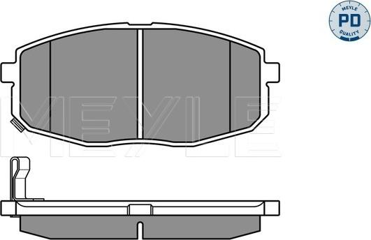 Meyle 025 239 6617/PD - Комплект спирачно феродо, дискови спирачки vvparts.bg