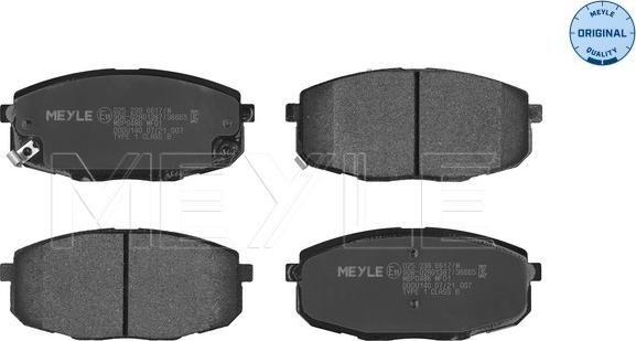 Meyle 025 239 6617/W - Комплект спирачно феродо, дискови спирачки vvparts.bg
