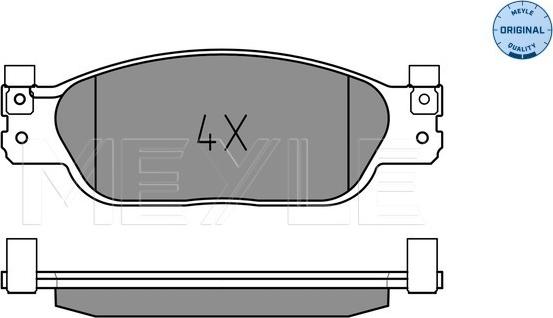 Meyle 025 239 0818 - Комплект спирачно феродо, дискови спирачки vvparts.bg