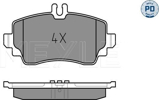 Meyle 025 239 0319/PD - Комплект спирачно феродо, дискови спирачки vvparts.bg