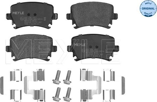 Meyle 025 239 1417 - Комплект спирачно феродо, дискови спирачки vvparts.bg