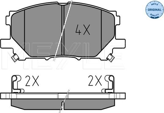 Meyle 025 239 8916 - Комплект спирачно феродо, дискови спирачки vvparts.bg