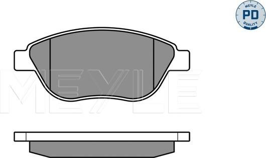 Meyle 025 239 8119/PD - Комплект спирачно феродо, дискови спирачки vvparts.bg