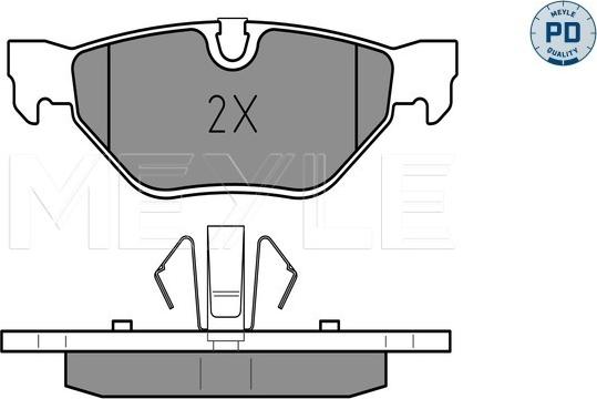 Meyle 025 239 2617/PD - Комплект спирачно феродо, дискови спирачки vvparts.bg