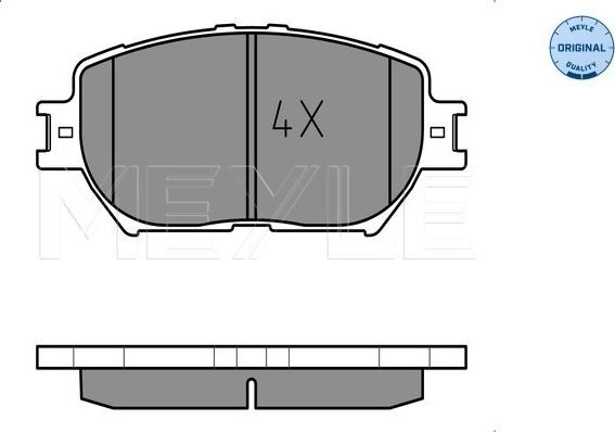 Meyle 025 239 2817 - Комплект спирачно феродо, дискови спирачки vvparts.bg