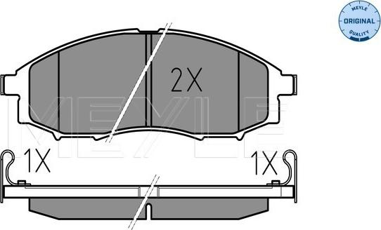 Meyle 025 239 7017/W - Комплект спирачно феродо, дискови спирачки vvparts.bg