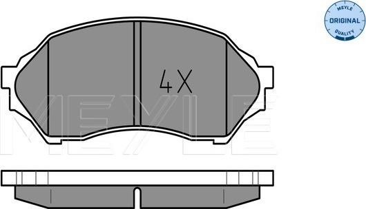 Meyle 025 234 9016 - Комплект спирачно феродо, дискови спирачки vvparts.bg