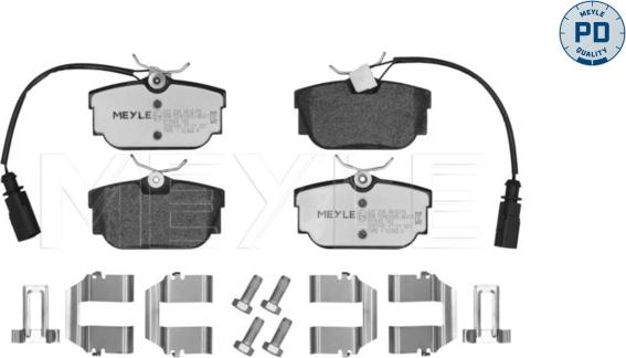 Meyle 025 234 4616/PD - Комплект спирачно феродо, дискови спирачки vvparts.bg