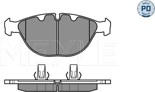 Meyle 025 234 4821/PD - Комплект спирачно феродо, дискови спирачки vvparts.bg