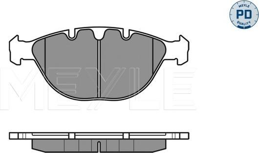 Meyle 025 234 4821/PD - Комплект спирачно феродо, дискови спирачки vvparts.bg