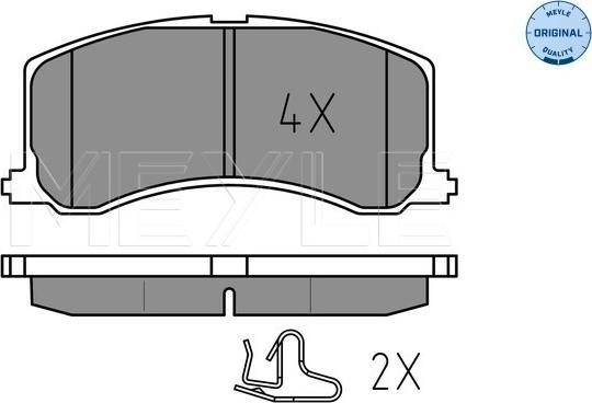 Meyle 025 234 0016 - Комплект спирачно феродо, дискови спирачки vvparts.bg