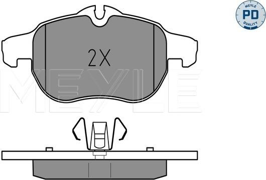 Meyle 025 234 0220/PD - Комплект спирачно феродо, дискови спирачки vvparts.bg