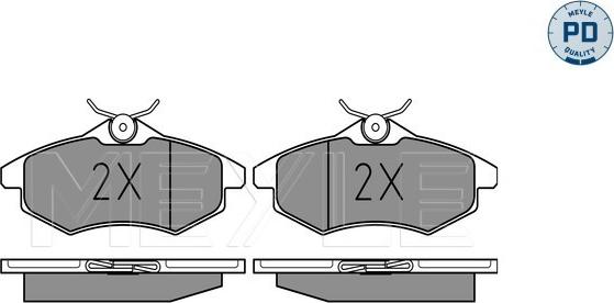 Meyle 025 234 0719/PD - Комплект спирачно феродо, дискови спирачки vvparts.bg