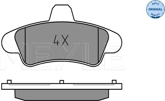 Meyle 025 234 1015/A - Комплект спирачно феродо, дискови спирачки vvparts.bg