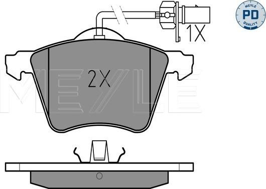 Meyle 025 234 1819/PD - Комплект спирачно феродо, дискови спирачки vvparts.bg