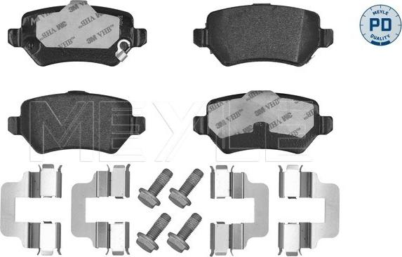 Meyle 025 234 1715/PD - Комплект спирачно феродо, дискови спирачки vvparts.bg