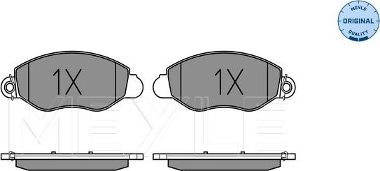 Meyle 025 234 3418/W - Комплект спирачно феродо, дискови спирачки vvparts.bg