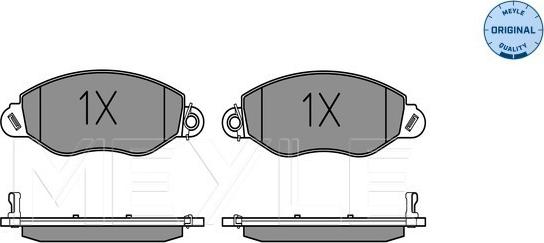 Meyle 025 234 3418/W - Комплект спирачно феродо, дискови спирачки vvparts.bg