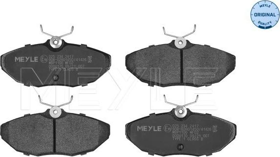 Meyle 025 234 2417 - Комплект спирачно феродо, дискови спирачки vvparts.bg