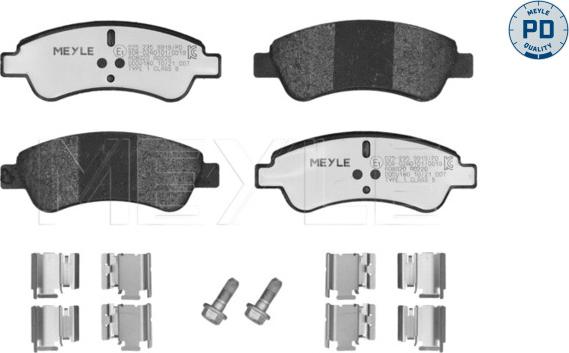 Meyle 025 235 9919/PD - Комплект спирачно феродо, дискови спирачки vvparts.bg