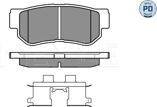 Meyle 025 235 4314/PD - Комплект спирачно феродо, дискови спирачки vvparts.bg