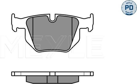 Meyle 025 235 5017/PD - Комплект спирачно феродо, дискови спирачки vvparts.bg