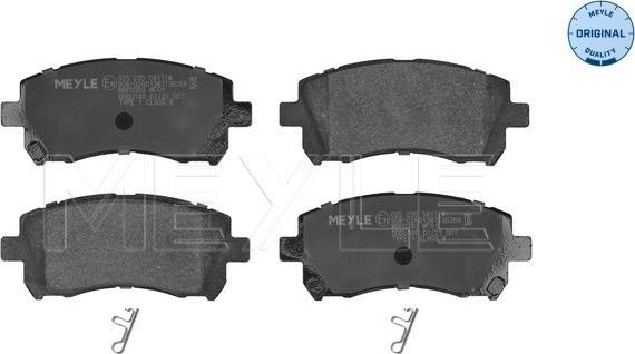 Meyle 025 235 5817/W - Комплект спирачно феродо, дискови спирачки vvparts.bg