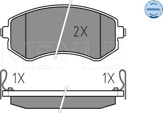 Meyle 025 235 0216/W - Комплект спирачно феродо, дискови спирачки vvparts.bg