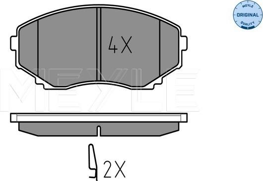 Meyle 025 235 1516/W - Комплект спирачно феродо, дискови спирачки vvparts.bg