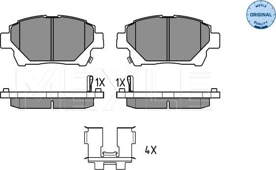 Meyle 025 235 1015/W - Комплект спирачно феродо, дискови спирачки vvparts.bg