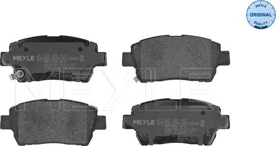 Meyle 025 235 1017 - Комплект спирачно феродо, дискови спирачки vvparts.bg