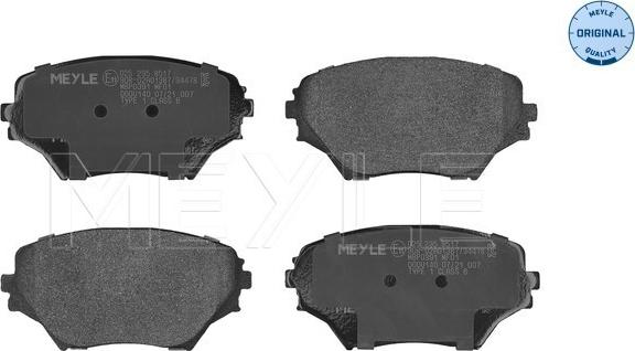 Meyle 025 235 8517 - Комплект спирачно феродо, дискови спирачки vvparts.bg