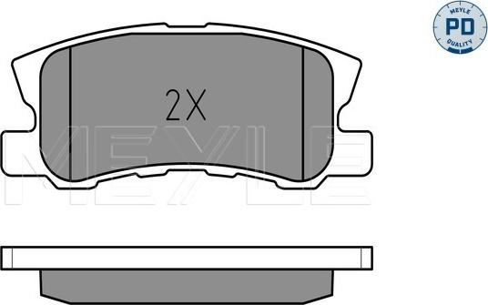 Meyle 025 235 8216/PD - Комплект спирачно феродо, дискови спирачки vvparts.bg