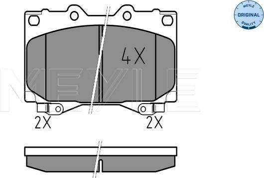 Meyle 025 235 2415/W - Комплект спирачно феродо, дискови спирачки vvparts.bg