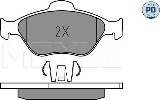 Meyle 025 236 0418/PD - Комплект спирачно феродо, дискови спирачки vvparts.bg