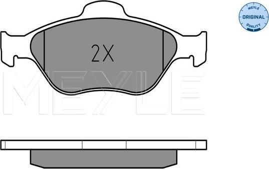 Meyle 025 236 0418 - Комплект спирачно феродо, дискови спирачки vvparts.bg