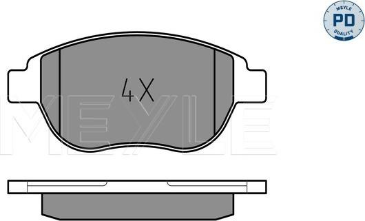 Meyle 025 236 0019/PD - Комплект спирачно феродо, дискови спирачки vvparts.bg