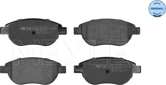 Meyle 025 236 0019 - Комплект спирачно феродо, дискови спирачки vvparts.bg