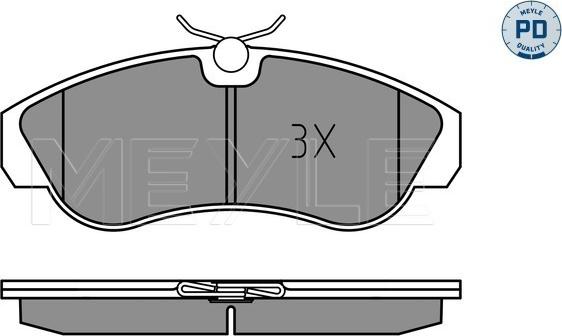 Meyle 025 236 0319/PD - Комплект спирачно феродо, дискови спирачки vvparts.bg