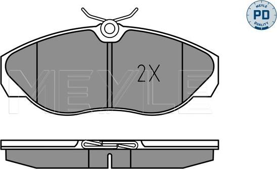 Meyle 025 236 0219/PD - Комплект спирачно феродо, дискови спирачки vvparts.bg