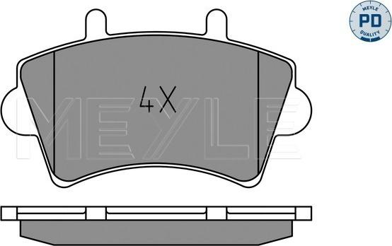 Meyle 025 236 1318/PD - Комплект спирачно феродо, дискови спирачки vvparts.bg